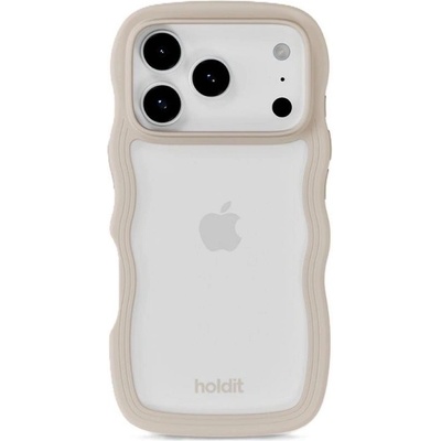 Holdit Калъф Holdit - Wavy, iPhone 17 Pro, бежов/прозрачен (7330985168321)