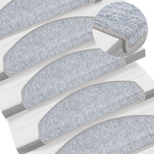 vidaXL Изтривалки за стълби, 10 бр. , 65x24x4 см, светлосиви, полукръгли, големи