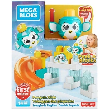 Mega Bloks Peek a Blocks velká skluzavka - tučňák