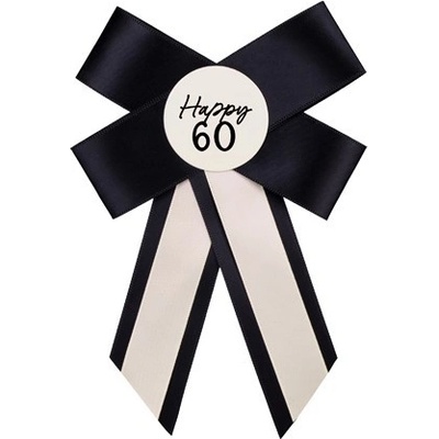 PartyDeco Odznak číslo 60 se stuhou