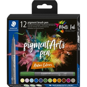 STAEDTLER Маркери Staedtler Pigment Arts 371, 12 цвята, 371 c12-3 (31653-А-371 C12-3)