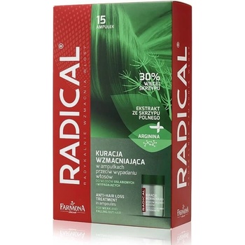Farmona Radical Hair Loss starostlivosť proti vypadávániu vlasov Horse Tail Provitamine B5 Trichogen Polyplant Hair Inuline 15 x 5 ml