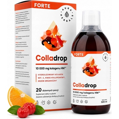 Aura Herbals Colladrop Forte Mořský kolagen 10000 mg tekutý 500 ml