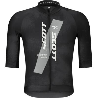 Scott Мъжка фланелка с къс ръкав за колоездене Scott Jersey Rc Pro S/S Cycling jersey - Black / White (056-4075-0113)