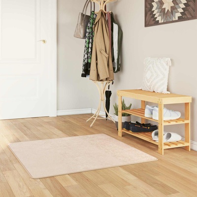 vidaXL Каса за килим MARSA Крем 100 x 100 cm Полиестер и PVC (42023060)