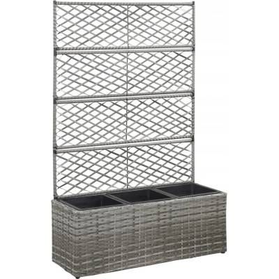 VidaXL Květináč plast šedý 83 x 30 x 130 cm