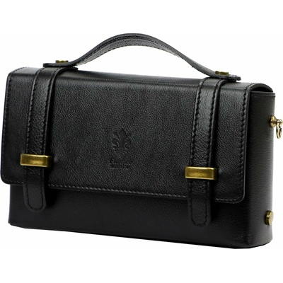 Dámska Kožená Kabelka Crossbody Čierna Malá Florence 73