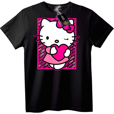 NOONEBRAND Тениска Hello Kitty Любовно Сърце - 6XL, White