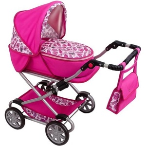 New Baby Детска количка за кукли 2в1 New Baby Monika розов (59130)
