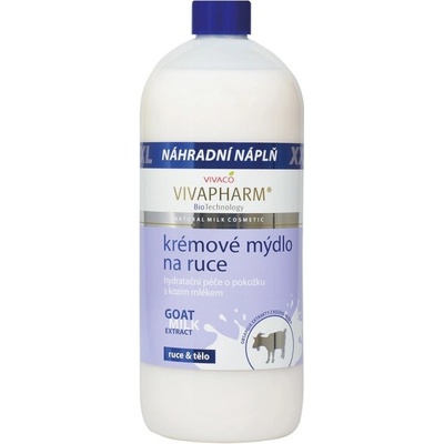 Vivapharm Kozí krémové mýdlo na ruce náhradní náplň 1 l