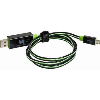 RealPower 187656 USB 2.0 USB-A zástrčka USB Micro-B zástrčka 0,75m zelený