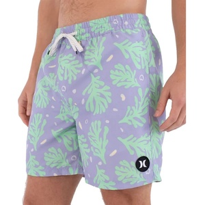 Hurley Бански гащета Hurley Volley Icon Printing Press Coral swimming shorts - Purple (Lavender Mist)
