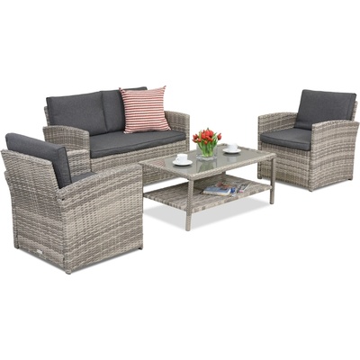 Garden Point Градински мебели Monaco Coffee 4 Garden Point светло сиво (GAP422-2)