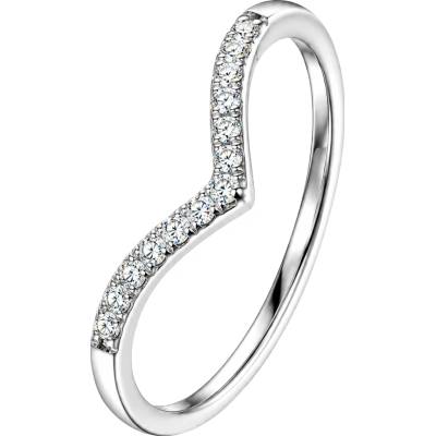 Zlaton Prsten bílé zlato s diamanty N03082603556