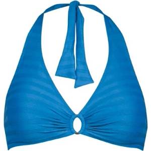 Lidea Дамско бикини горнище Lidea Women's Linear Code Halter Bikini Top - Wave Blue - размер 36 (150-6302-0117)