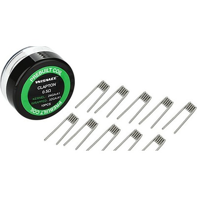 Wismec Clapton predmotané špirálky 0,5ohm 10ks