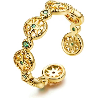 P&J Jewellery Zlatý prsten Skládací kompas GRUNI2