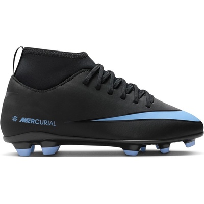 Nike Юношески футболни бутонки Nike Mercurial Superfly 10 Junior Firm Ground Football Boots - Black/Blue