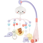 KikkaBoo Музикална въртележка с прожектор Kikkaboo - Bear on moon, Pink (31201010232)