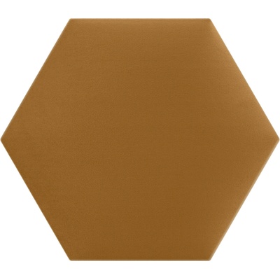 Čalouněný nástěnný panel HEXAGON 40x35 cm mustard/hořčicová MyBestHome