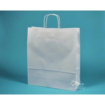 papírová taška TWIST 32x14x42 bělený kraft 110g, Karton 1 karton (200 ks)