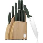 Berlinger Haus Комплект кухненски ножове и ножове за стек с бамбукова стойка Matte Green 10 части 56009 (BH/3123)