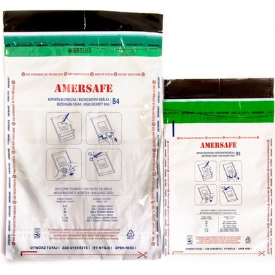 Bezpečnostná obálka Amersafe B5 - 180 x 265 x 30mm mliečna