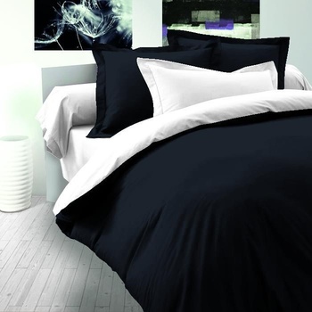 Kvalitex satén obliečky Luxury Collection čiernaxbiela 200x240 2x70x90