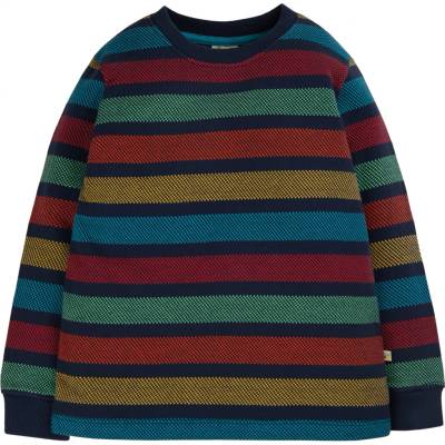 Frugi dětské svetrové triko s dlouhým rukávem Tmavé pruhy