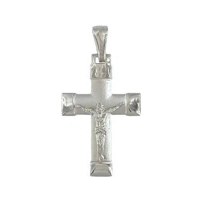 Infinitysilver Stříbrný přívěsek kříž s Kristem mat/lesk SP191675