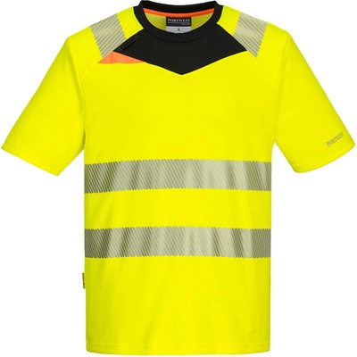 Portwest HI-VIS DX413 Reflexné strečové tričko HV žltá/čierna 6XL