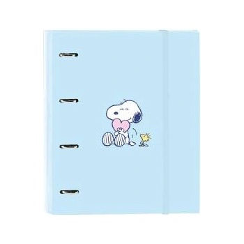 Snoopy Папка с пръстени Snoopy Love Син 27 x 32 x 3.5 cm