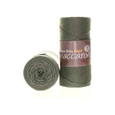 Maccaroni Šňůry Abigail 3mm - 43-802L tmavá khaki