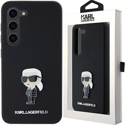 Karl Lagerfeld hardcase Silicone Ikonik Metal Pin Samsung Galaxy S24 černé KLHCS24SSMHKNPK