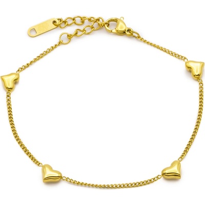 BRUNOshop.cz Nastavitelný náramek SRDCE GOLD S4491