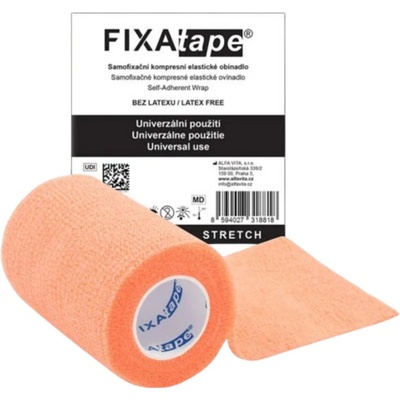 FIXAtape Stretch samofixačné elastické ovínadlo oranžové 7,5 x 450 cm