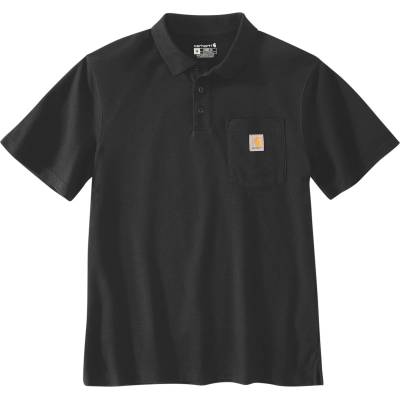 Carhartt Мъжка поло тениска Carhartt Midweight S/S Pocket Polo shirt - Black (216-5778-0112)