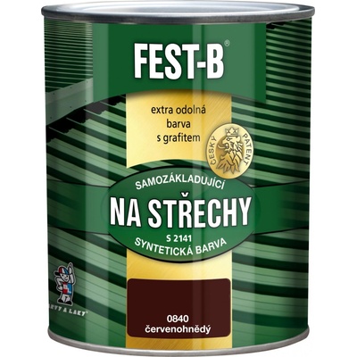 Fest-B Antikorozní nátěr na železo 2v1 na střechy S2141 800g 0840 červenohnědá