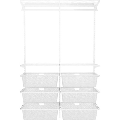 Majster Regál Nástenný regál do šatníka 200x120x40 cm TOPTRACK, Biely