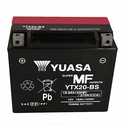YUASA AGM 12V 18Ah left+ YTX20-BS