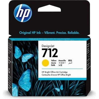 HP Оригинално мастило за принтер HP No712, 3ED69A, 29 ml, Yellow (3015102303)