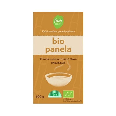 Fairobchod Bio sušená třtinová šťáva panela z Paraguaye, 500 g