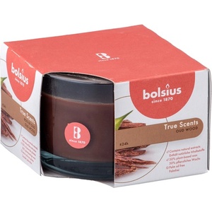 Bolsius Bolsius Polska Sprzedaż sp. z o. o. Ароматна свещ Bolsius Aromatic 2.0 в стъкло, 90x63 мм, дърво Уд