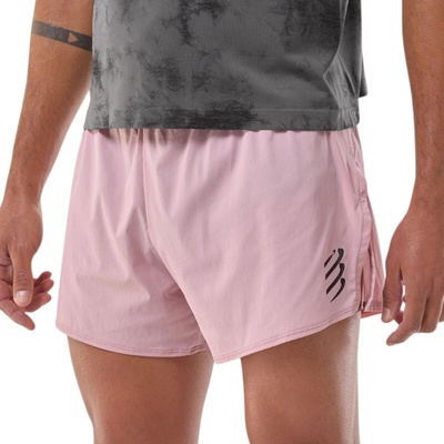 Compressport RACING SPLIT SHORT M EAT MY DUST! rúžová