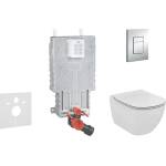 GROHE Uniset - Комплект от предстена инсталация, тоалетна чиния и седалка Ideal Standard Tesi, бутони Skate Cosmopolitan, хром 38643SET-KF (38643SET-KF)