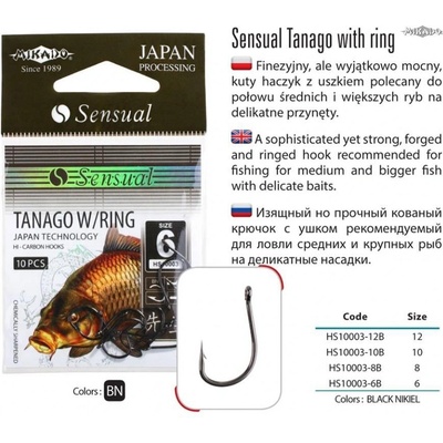 MIKADO HOOK SENSUAL TANAGO W/RING BN vel.6 10ks