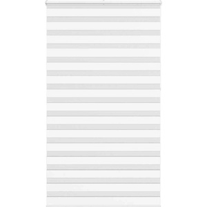 vidaXL Зеброва щора бял 135x230 см Ширина на плата 130, 9 см полиестер (4014814)