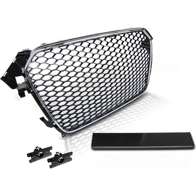 Predná maska Audi A4 B8 11-15 RS Style Black Chrome