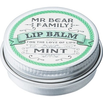 Mr Bear Family Mint balzam na pery (Handmade Lip Balm with Natural Ingredients 15 ml