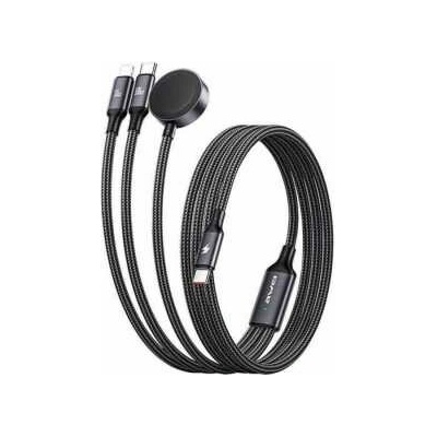Awei W23 Nabíjecí 3v1, 2×USB-C, 5A, 2m, černý